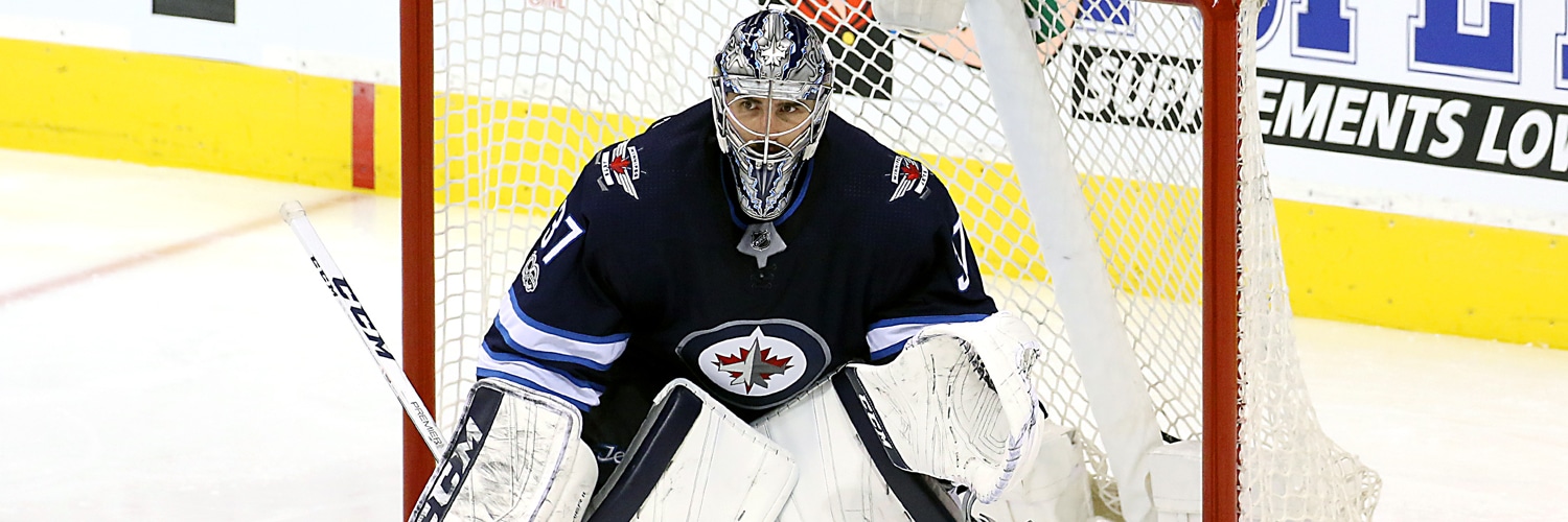 Connor Hellebuyck Action Shot